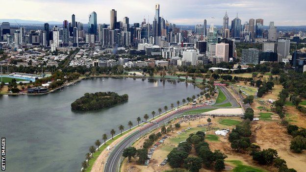 Albert Park F1 circuit in Melbourne