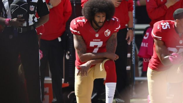 Colin Kaepernick: From one man kneeling to a movement dividing a country -  BBC Sport