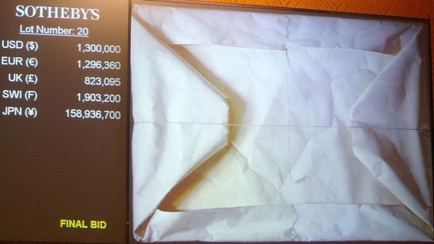 El precio que alcanzó la obra "Paquete marfil" de Claudio Bravo Camus en una subasta de arte latinoamericano de Sotheby's en Nueva York el 19 de noviembre de 2002.