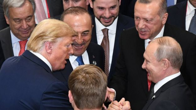 Trump, Erdoğan ve Putin, Japonya'da G20 zirvesinde bir aradaydı.