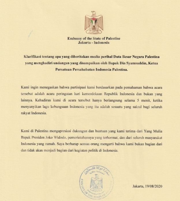 KAMI Dubes Palestina hadiri deklarasi kelompok pengkritik KAMI Dubes Palestina hadiri deklarasi kelompok pengkritik
