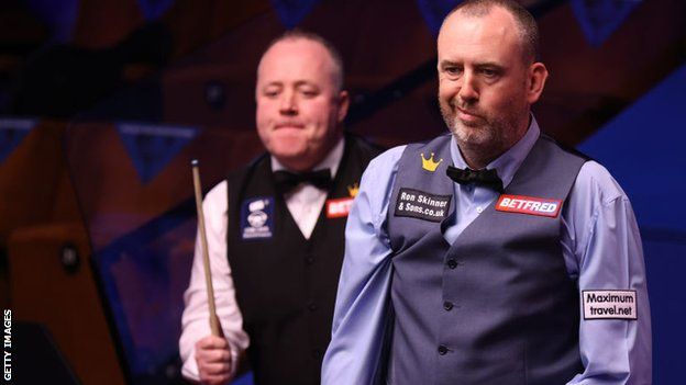 Mark Williams (right) and John Higgins