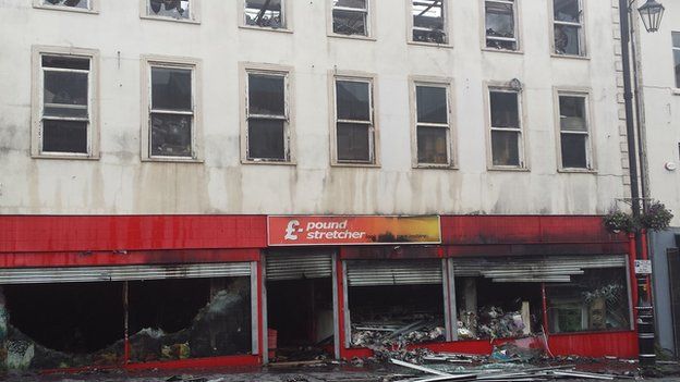 Derry Poundstretcher fire Building where 15 worked destroyed