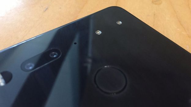 The Essential Phone's magnetic connector allows for the quick snap-on of accessories