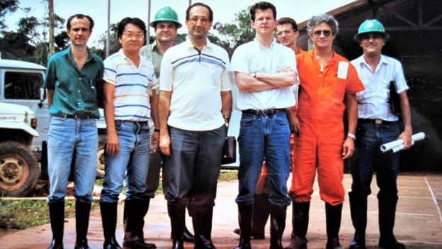 Visita de Farouk Al-Kasim ao Brasil, em 1987