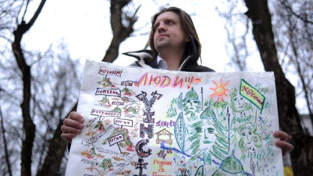 Protesta contra la autopista por el bosque Khimki