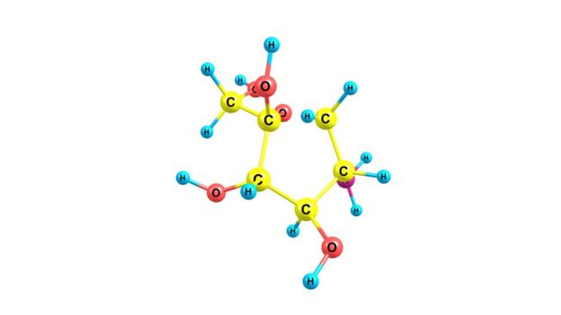 Estructura molecular de la glucosamina