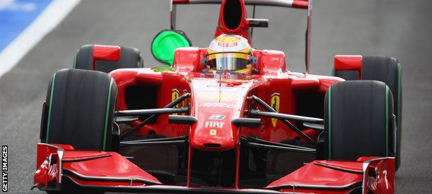 Luca Badoer in action at the 2009 Belgium