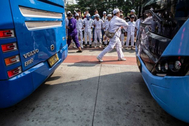 Massa pendukung Prabowo