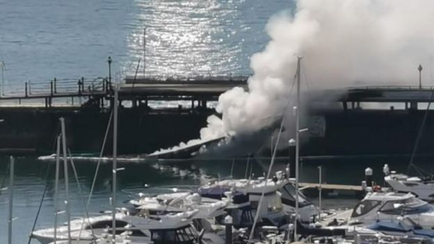 Superyacht Fire: 'Clean-up Before Salvage' In Torquay - BBC News