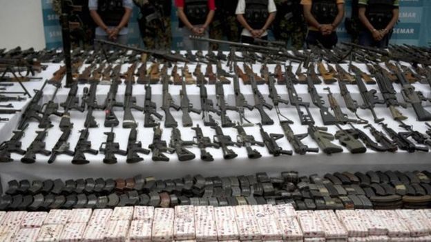 Armas apreendidas em operação contra membros do grupo
