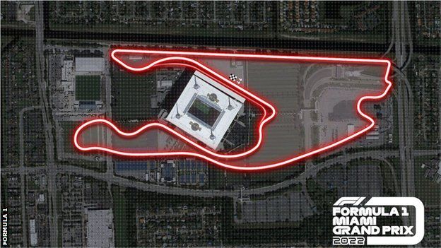 Map of the Miami Grand Prix track
