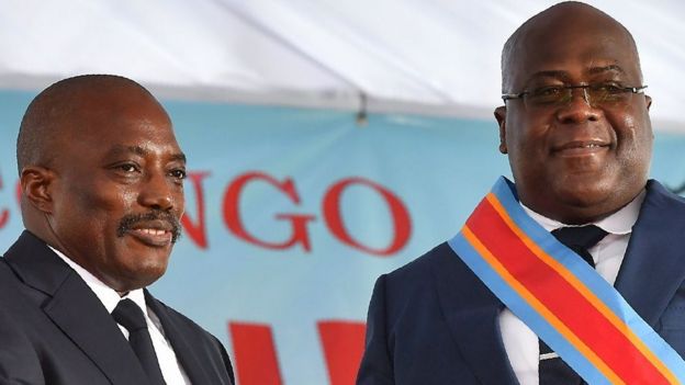 rais Felix Tchisekedi akiwa pamoja na rais Joseph kabila