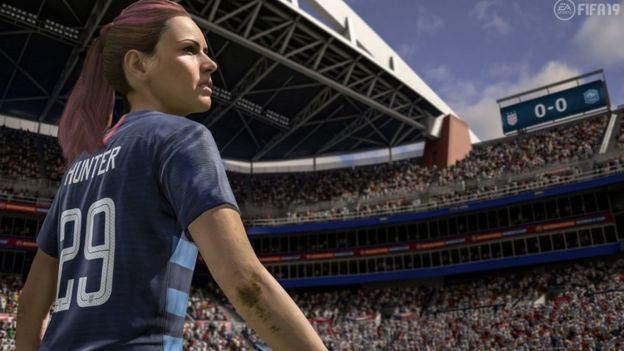 Futbolista en el videojuego FIFA