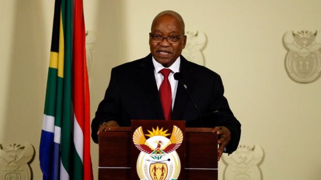 Jacob Zuma en un discurso