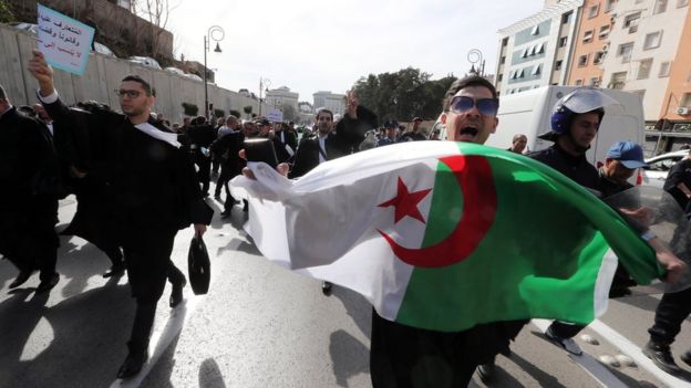محامون جزائريون يخرجون للشوارع لدعم الاحتجاجات ضد بوتفليقة