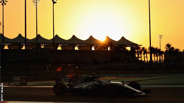 Lewis Hamilton in action at the Abu Dhabi Grand Prix