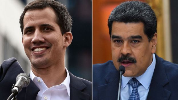 Guaidó y Maduro.
