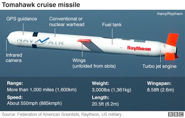 Graphic of Tomahawk cruise missile