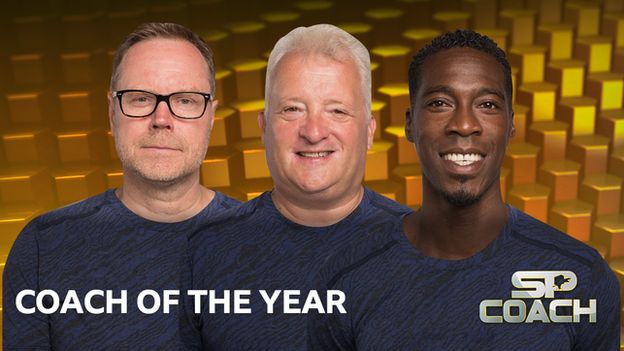 Benke Blomkvist, Stephen Maguire and Christian Malcolm - Coach of the Year
