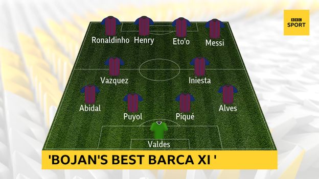 'Best XI from Barcelona players Bojan played with'