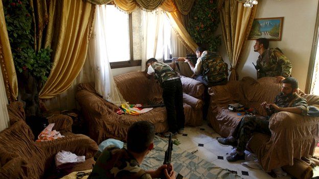 House in Aleppo become a sniper post