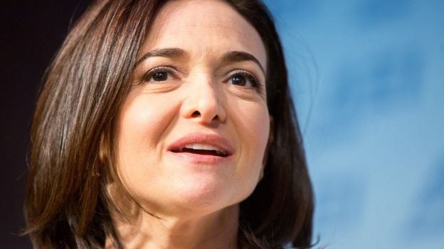 Facebook's Chief Operating Officer Sheryl Sandberg speaks