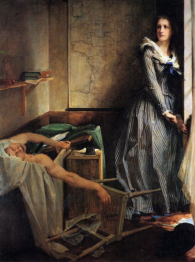 "Charlotte Corday" pintada em 1860 por Paul Baudry