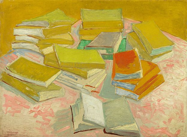 "Pilas de novelas francesas" pintadas por Vincent Van Gogh en 1887.