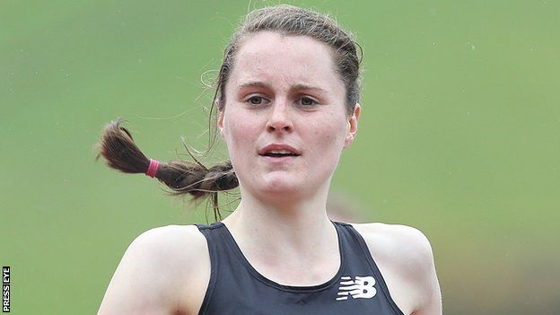 Ciara Mageean in action at the Belfast International meeting at the Mary Peters Track