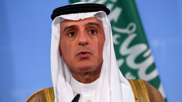 File photo showing Saudi Foreign Minister Adel al-Jubeir in Berlin on 7 June 2017