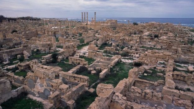 صبراتة في ليبيا من المواقع الأثرية المعرضة إلى التهديد.