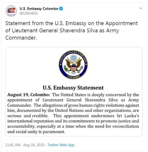 us embassy statement