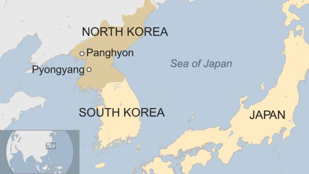 Map of Panghyon in North Korea