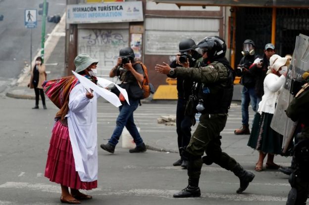 protestas en La Paz