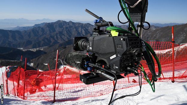 TV camera at Winter Olympics