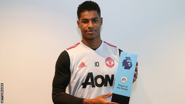 Marcus Rashford gets Player of the Month award