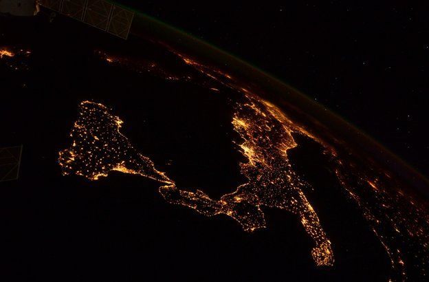 Italy at night