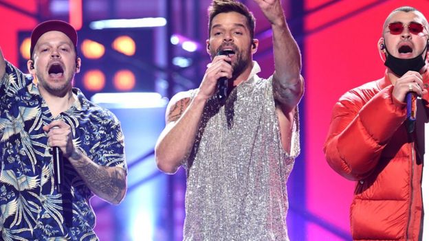 Residente, Ricky Martin y Bad Bunny en los Latin Grammy 2019