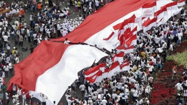 indonesia. bendera, merah putih