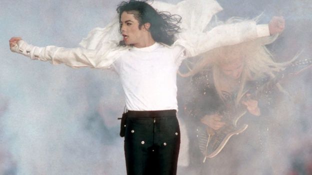 Michael Jackson en una actuación