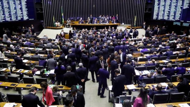 Câmara dos Deputados no dia da votação da Reforma da Previdência