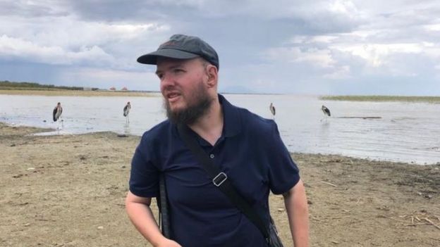 Тони Джайлз у озера в Эфиопии Тони Джайлз у озера в Эфиопии