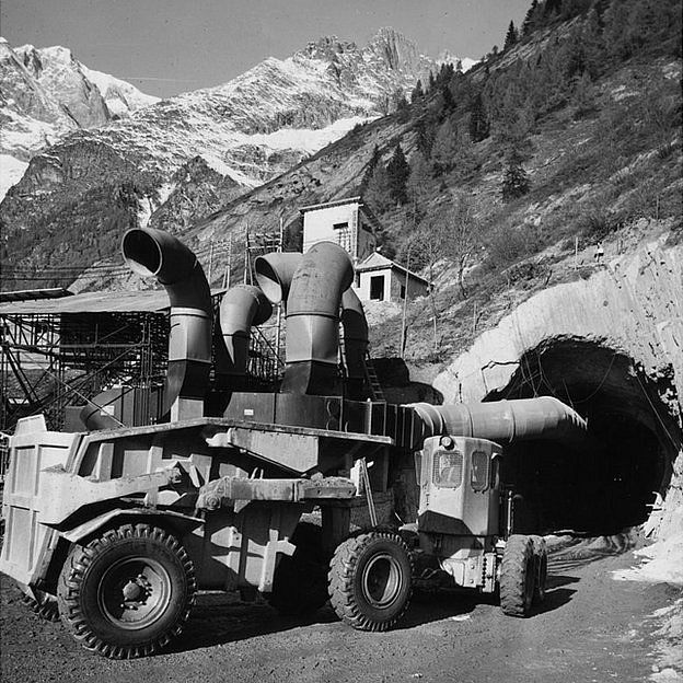 Perforadora en Mont Blanc