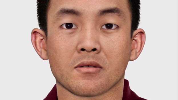 rosto da 11ª encarnação do Panchen Lama envelhecido por computador