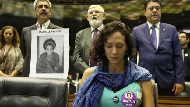 Sessão solene na Câmara, em março de 2018, pela vereadora carioca Marielle Franco