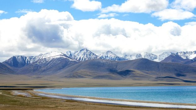 Paisaje de la meseta tibetana.