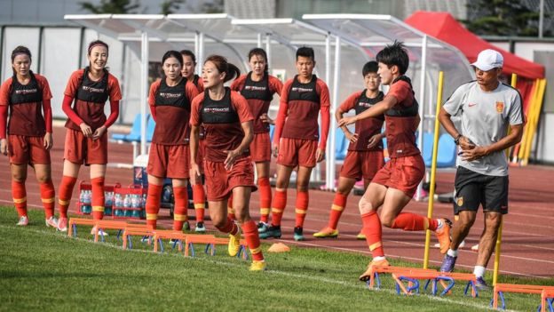 中国女子足球队集训