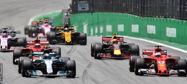 Formula 1 teams in action at the Brazilian Grand Prix