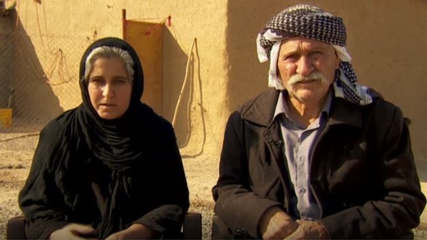 Ahlam Hameed (left) lost her husband and two brothers to a landmine